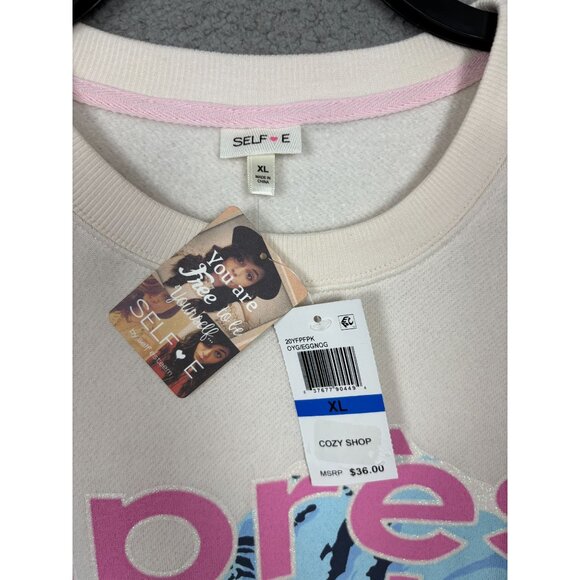 Selfie Juniors' Apres Ski Snowland And Sun Cozy Fleece Sweatshirt Size XL NWT's. - Picture 3 of 8